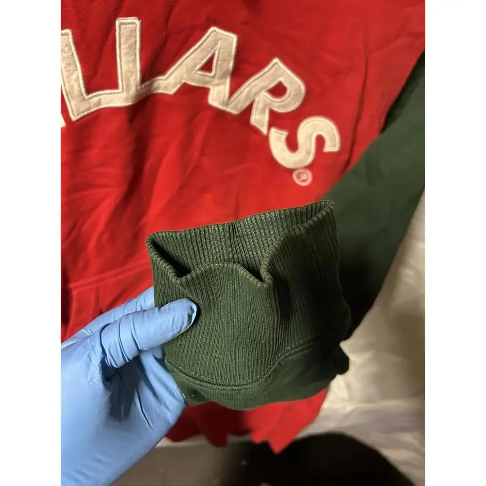 Pillars‎ Colorblock Hoodie Red Green Gray Pullover Logo XS Streetwear